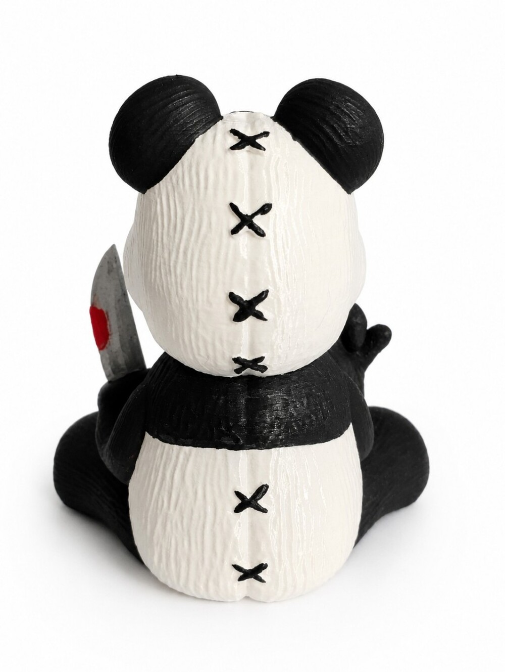 3D Printed Creepy Panda Figurine Gothic Horror Desk Decor Handmade Collectible - Picture 2 of 8